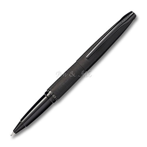 ATX Brushed Black Etched Diamond Rollerball Pen