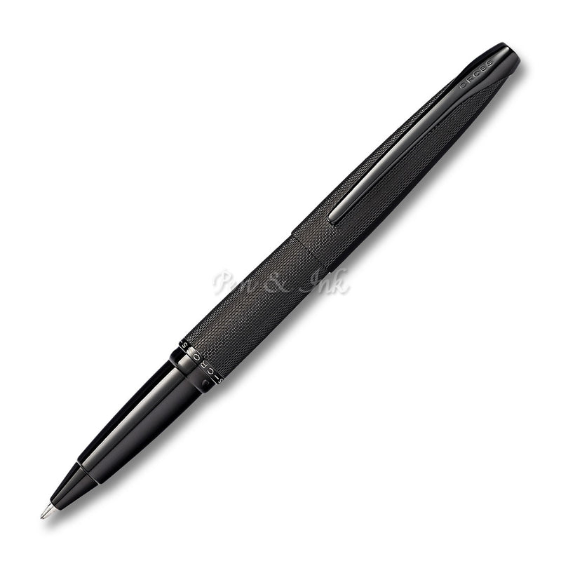 ATX Brushed Black Etched Diamond Rollerball Pen