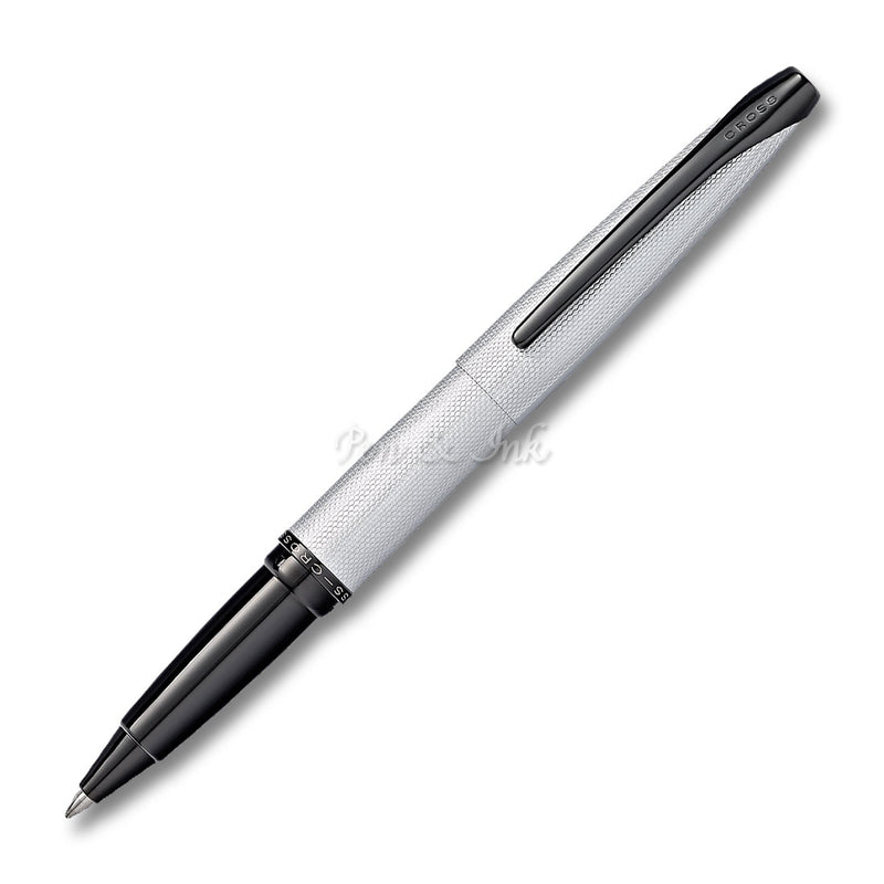 ATX Brushed Chrome Etched Diamond Rollerball Pen