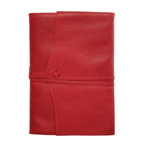 Belcraft Amalfi Medium Refillable Red Leather Journal