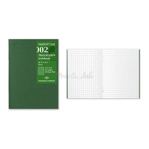 Midori Traveler’s Company Traveler’s Notebook Refill Passport Size 002 Grid