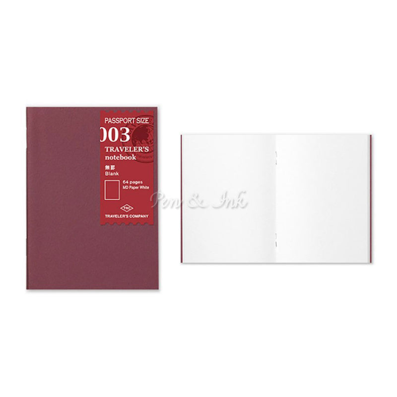 Midori Traveler’s Company Traveler’s Notebook Refill Passport Size 003 Blank