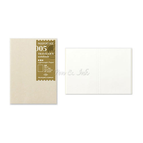 Midori Traveler’s Company Traveler’s Notebook Refill Passport Size 005 Lightweight Paper