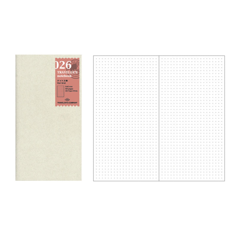 Midori Traveler’s Company Traveler’s Notebook Refill Regular Size 026 Dot Grid