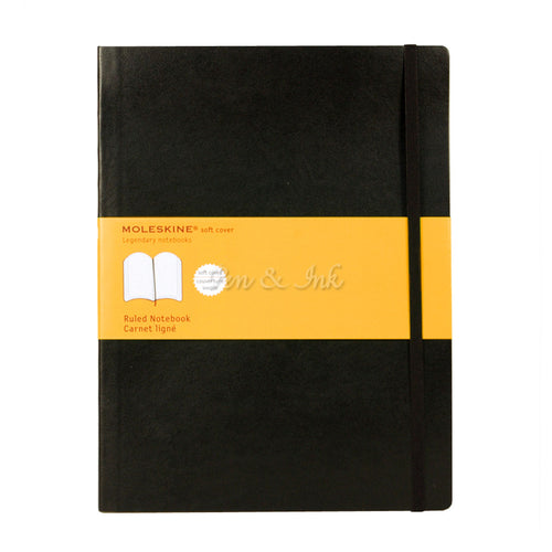 Moleskine Classic Soft Cover Extra Large Ruled Black Notebook