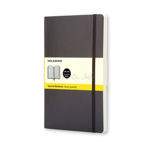 Moleskine Classic Soft Cover Large Squared Black Notebook