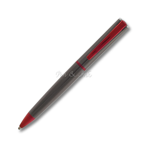 Monteverde Impressa Gunmetal Red Trim Ballpoint Pen