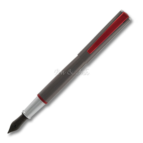 Monteverde Impressa Gunmetal Red Trim Fountain Pen