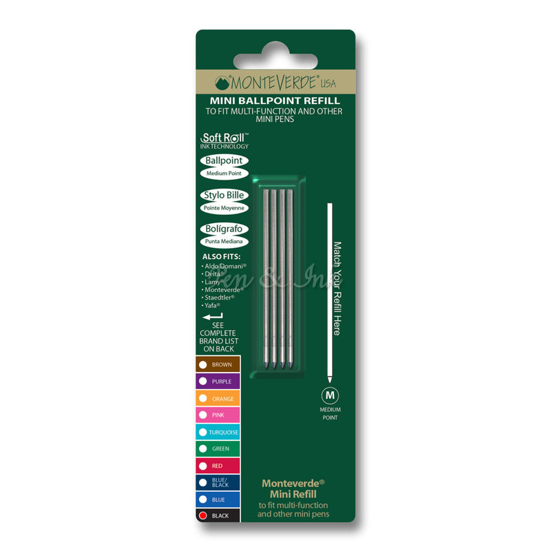 Monteverde Mini Ballpoint Refill - Black