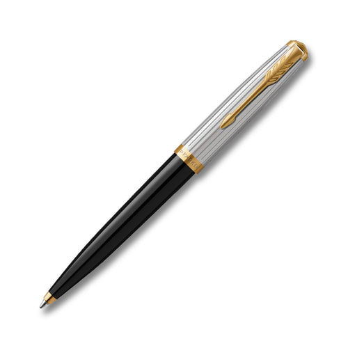 Parker 51 Premium Black Gold Trim Ballpoint Pen