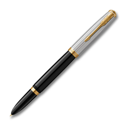 Parker 51 Premium Black Gold Trim Fountain Pen