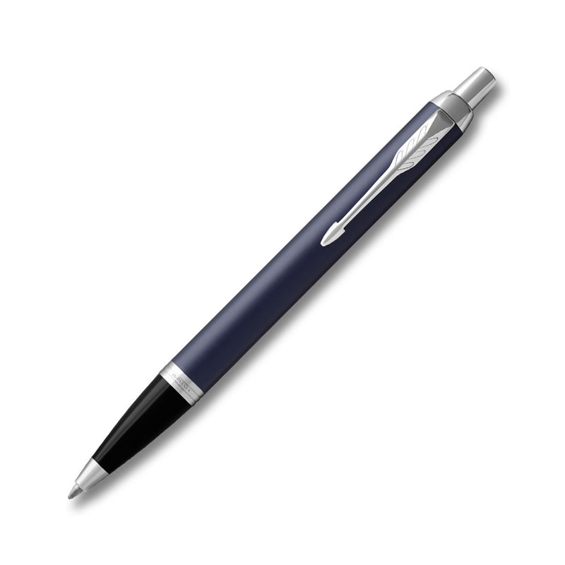 IM Matte Blue Chrome Trim Ballpoint Pen