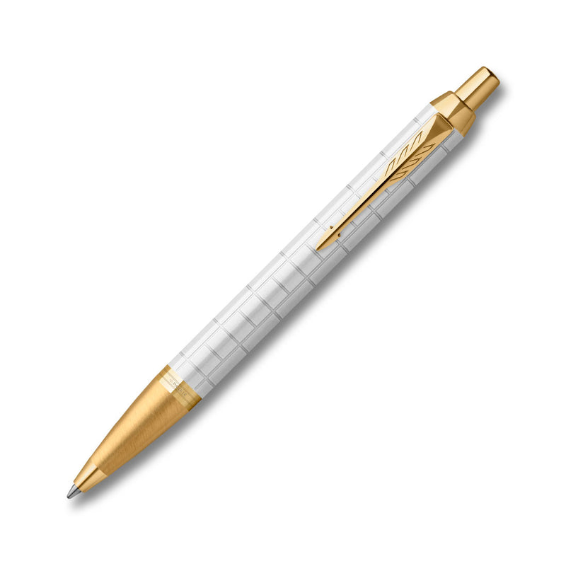 Parker IM Premium Pearl Gold Trim Ballpoint Pen