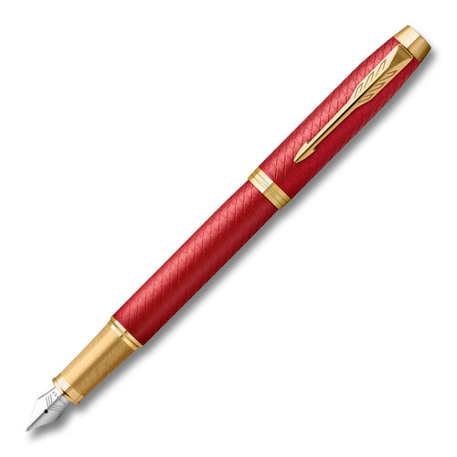 Parker IM Premium Red Gold Trim Fountain Pen