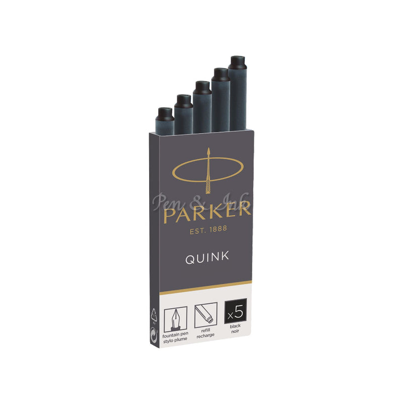 Parker Quink Fountain Pen Ink Cartridges - Black