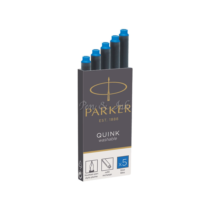Parker Quink Fountain Pen Ink Cartridges - Blue