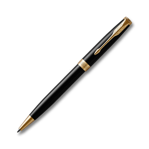 Parker Sonnet Black Lacquer Gold Trim Ballpoint Pen