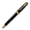 Parker Sonnet Black Lacquer Gold Trim Rollerball Pen