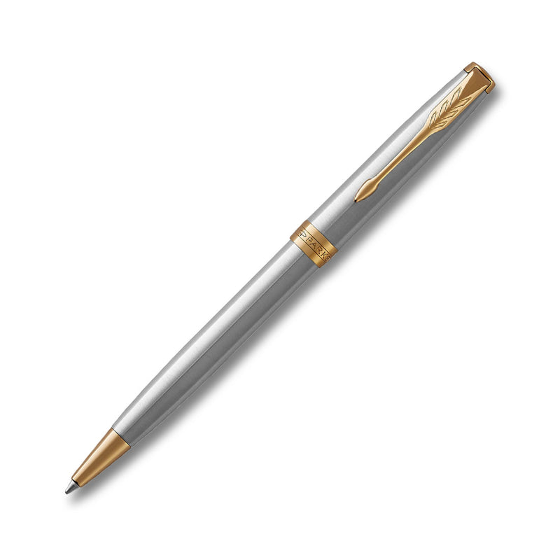 Parker Sonnet Stainless Steel Gold Trim Ballpoint Pen