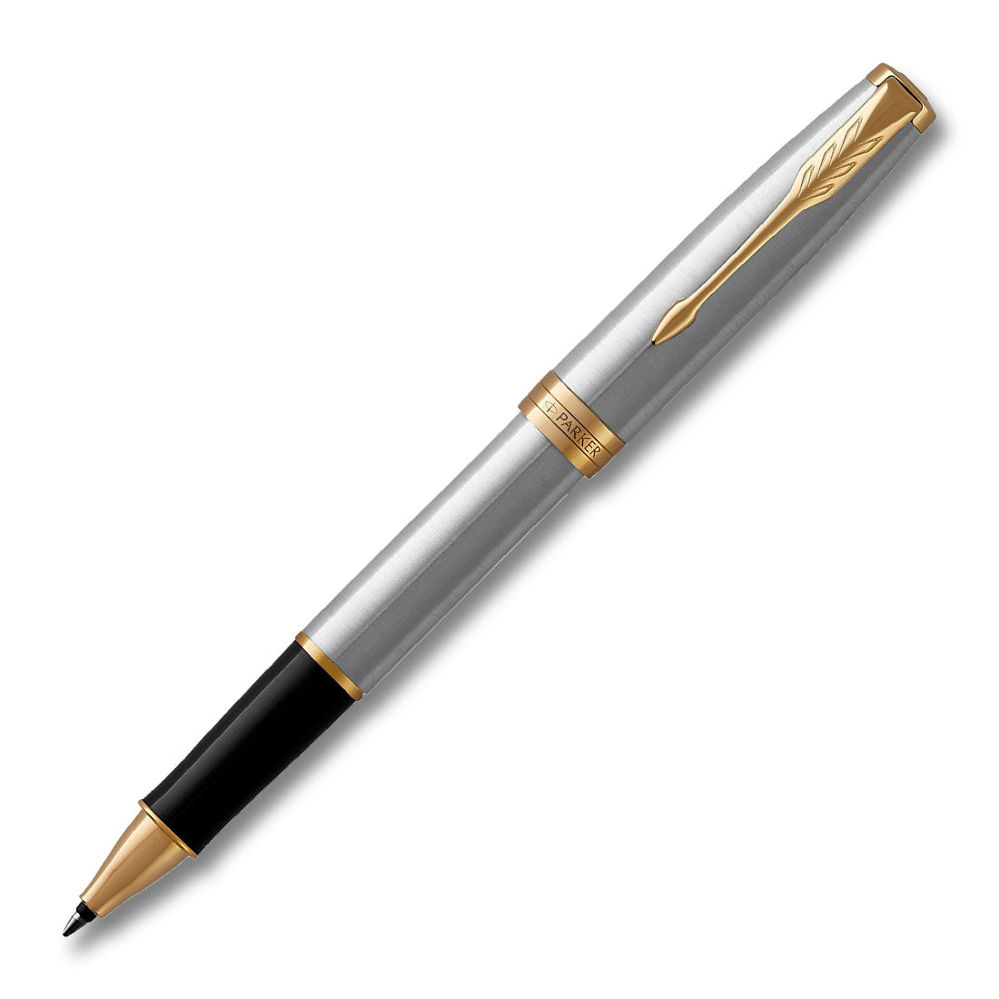 Parker Sonnet Stainless Steel Gold Trim Rollerball Pen – Pen & Ink ...
