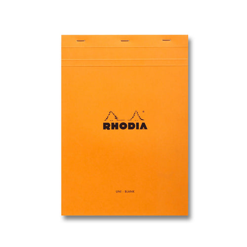 Rhodia #18 Top Stapled Pad A4 Blank Orange Cover