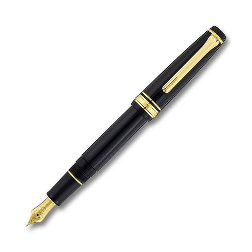 Sailor Pro Gear Slim Black Gold Trim Fountain Pen