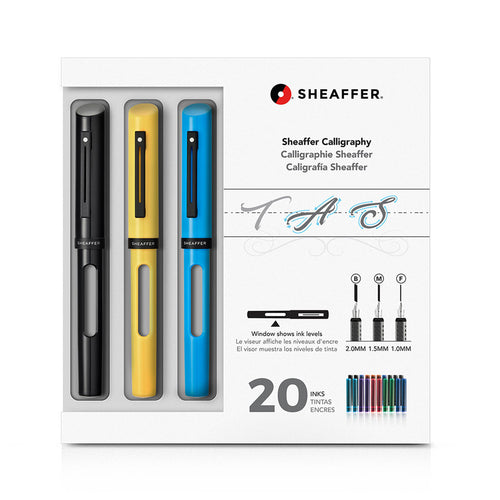 Sheaffer Calligraphy Maxi Kit - Black, Yellow and Blue