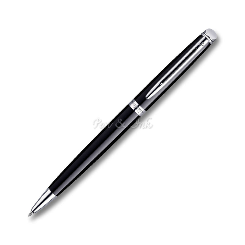 Waterman Hémisphère Black Lacquer Chrome Trim Ballpoint Pen